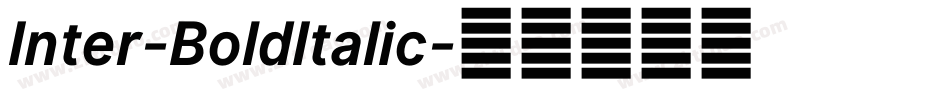Inter-BoldItalic字体转换