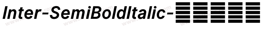 Inter-SemiBoldItalic字体转换