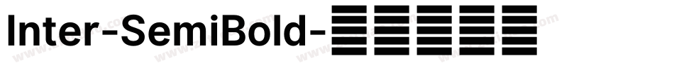 Inter-SemiBold字体转换