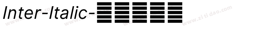 Inter-Italic字体转换