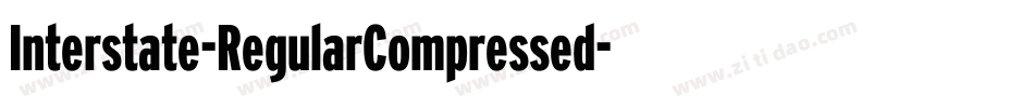 Interstate-RegularCompressed字体转换