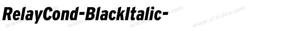 RelayCond-BlackItalic字体转换
