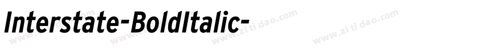 Interstate-BoldItalic字体转换