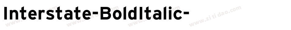 Interstate-BoldItalic字体转换