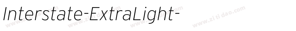 Interstate-ExtraLight字体转换