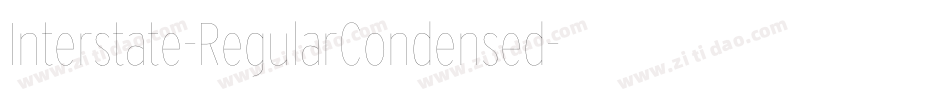 Interstate-RegularCondensed字体转换