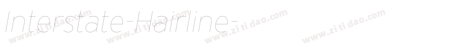 Interstate-Hairline字体转换
