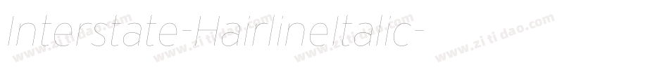 Interstate-HairlineItalic字体转换