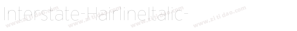 Interstate-HairlineItalic字体转换