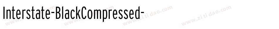 Interstate-BlackCompressed字体转换