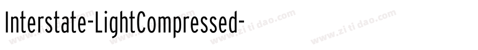 Interstate-LightCompressed字体转换