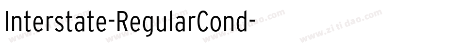 Interstate-RegularCond字体转换