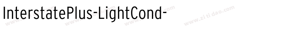 InterstatePlus-LightCond字体转换