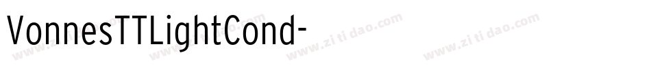 VonnesTTLightCond字体转换