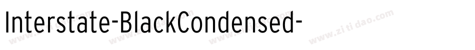 Interstate-BlackCondensed字体转换