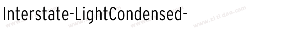 Interstate-LightCondensed字体转换
