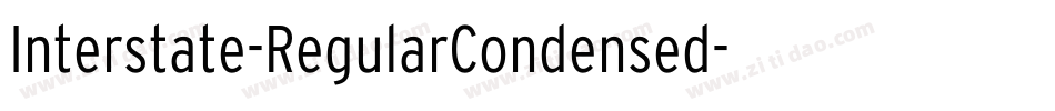 Interstate-RegularCondensed字体转换