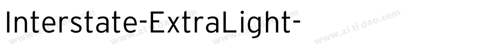 Interstate-ExtraLight字体转换