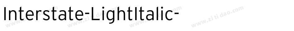 Interstate-LightItalic字体转换