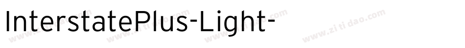InterstatePlus-Light字体转换