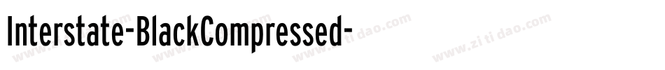 Interstate-BlackCompressed字体转换