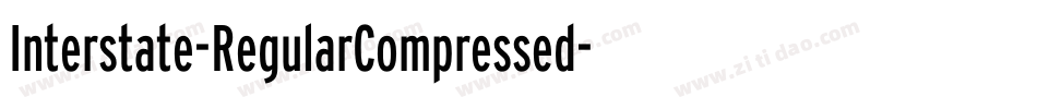 Interstate-RegularCompressed字体转换