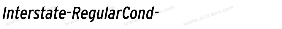 Interstate-RegularCond字体转换