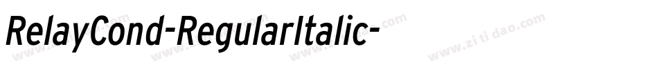 RelayCond-RegularItalic字体转换