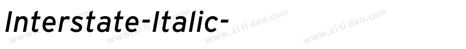Interstate-Italic字体转换