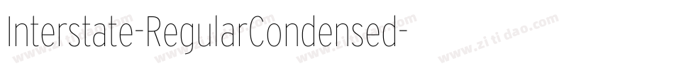 Interstate-RegularCondensed字体转换