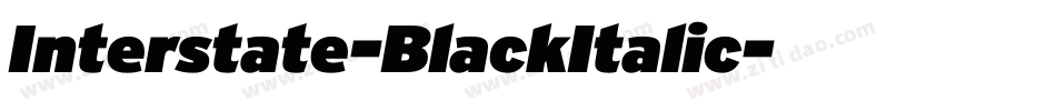 Interstate-BlackItalic字体转换