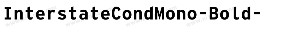 InterstateCondMono-Bold字体转换