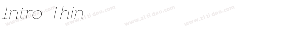 Intro-Thin字体转换
