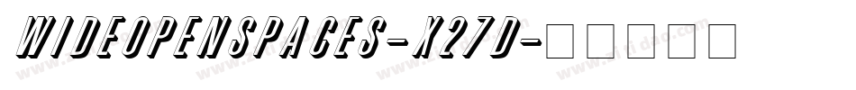WideOpenSpaces-X27d字体转换