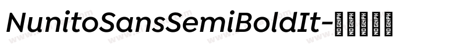 NunitoSansSemiBoldIt字体转换