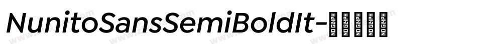 NunitoSansSemiBoldIt字体转换