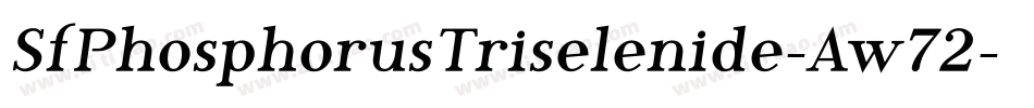 SfPhosphorusTriselenide-Aw72字体转换