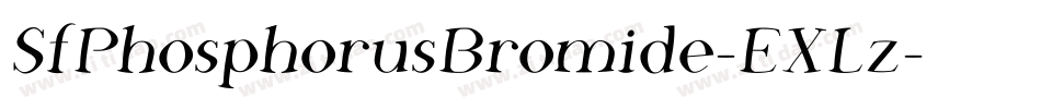 SfPhosphorusBromide-EXLz字体转换