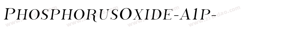 PhosphorusOxide-A1p字体转换