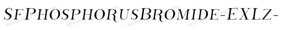 SfPhosphorusBromide-EXLz字体转换