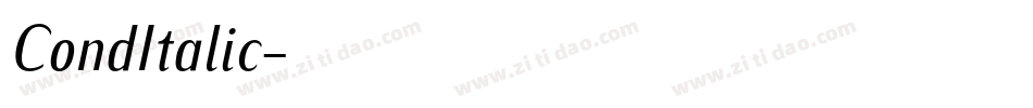 CondItalic字体转换