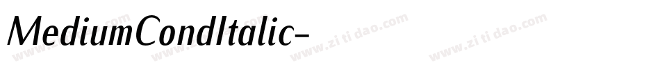 MediumCondItalic字体转换