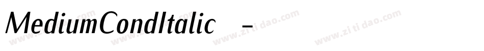 MediumCondItalic转换器字体转换