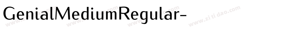 GenialMediumRegular字体转换