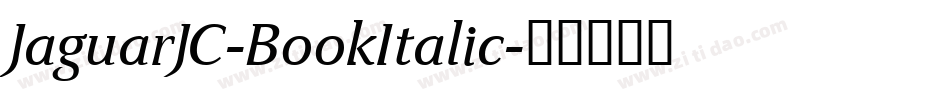 JaguarJC-BookItalic字体转换