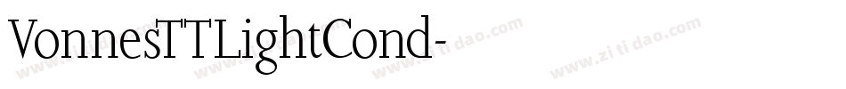 VonnesTTLightCond字体转换