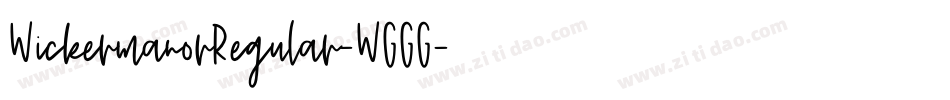 WickermanorRegular-WGGG字体转换