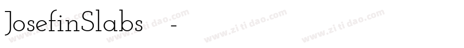 JosefinSlabs生成器字体转换