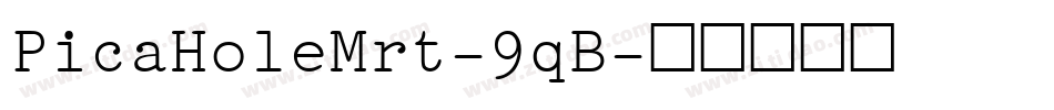 PicaHoleMrt-9qB字体转换