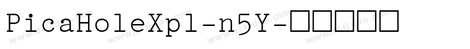 PicaHoleXpl-n5Y字体转换